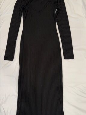 blue short long sleeve dress Sylvia Keyhole Navy Blue Short Homecoming Dress Navy / XSmall